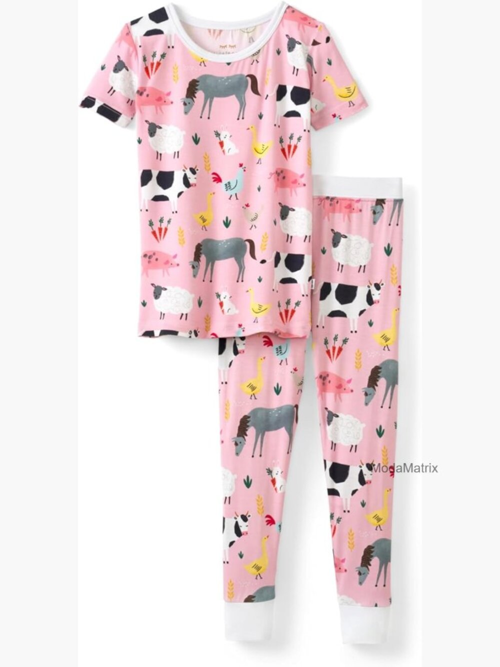 Two-Piece Pajama Set for Boys & Girls, Viscose from Bamboo, Kids Toddler PJs